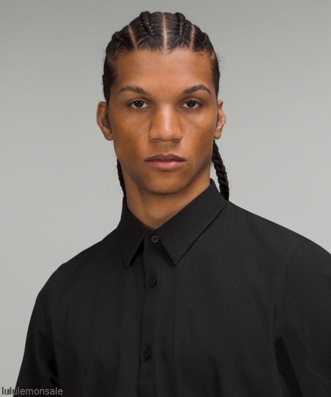Lululemon Verkauf DELULU617 | Schwarzes Airing Easy Kurzarmshirt